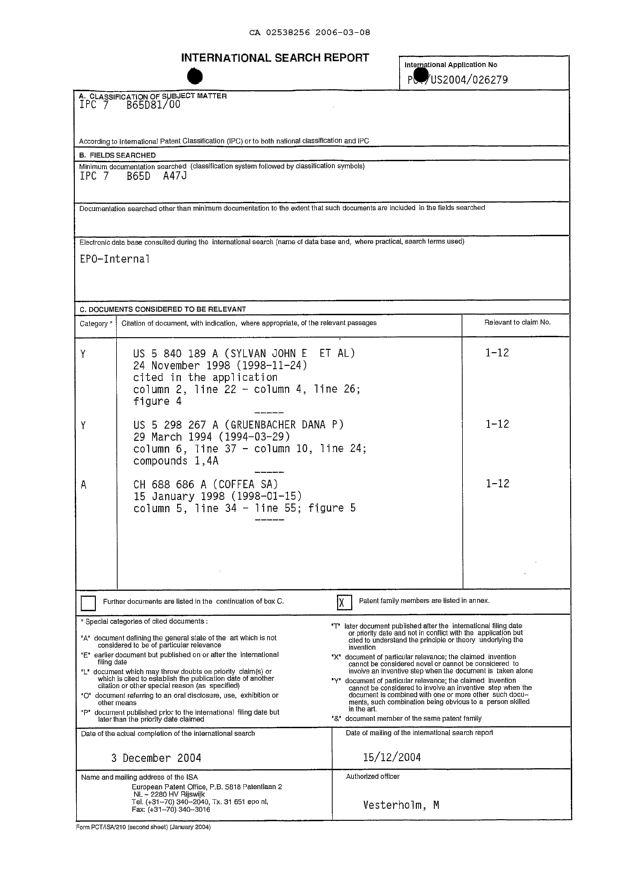 Document de brevet canadien 2538256. PCT 20051208. Image 2 de 3