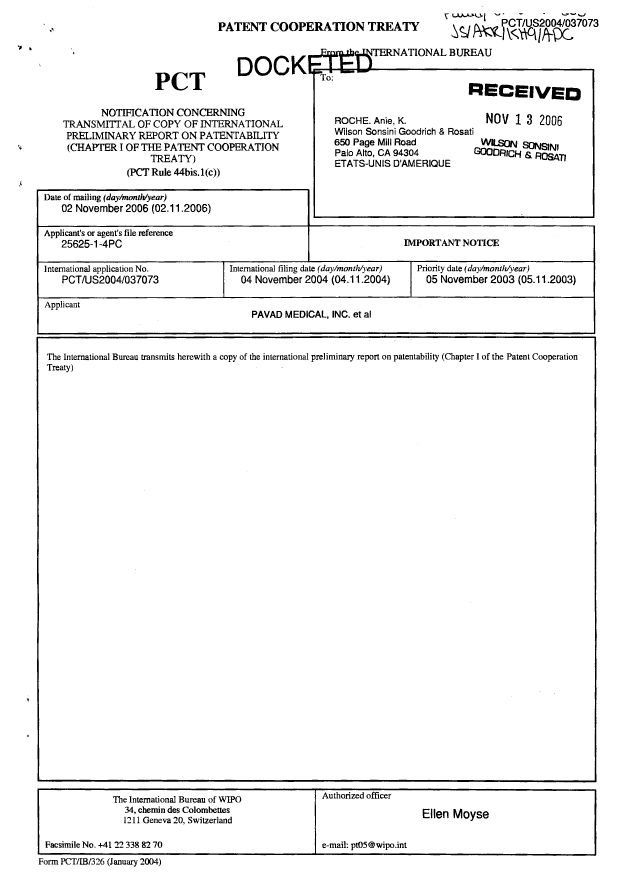 Document de brevet canadien 2544304. PCT 20060502. Image 1 de 6