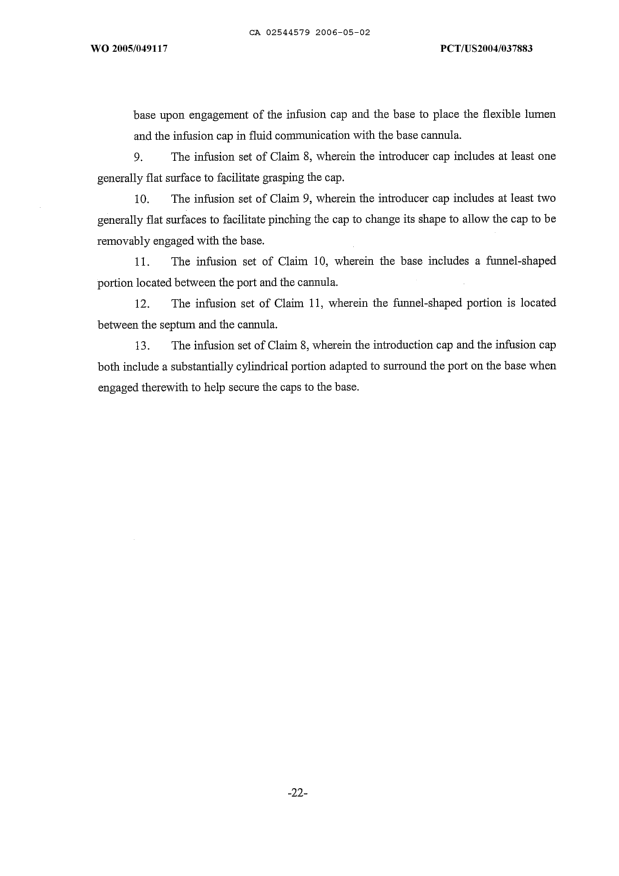 Document de brevet canadien 2544579. Revendications 20051202. Image 3 de 3