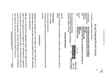 Canadian Patent Document 2551266. Prosecution-Amendment 20051208. Image 1 of 11