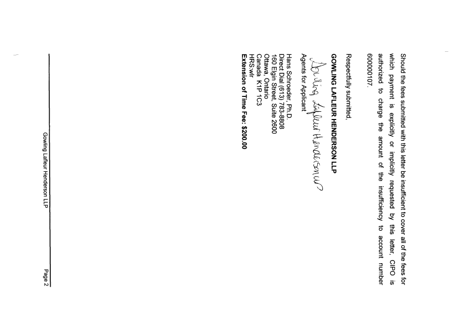 Document de brevet canadien 2551266. Correspondance 20081221. Image 2 de 2