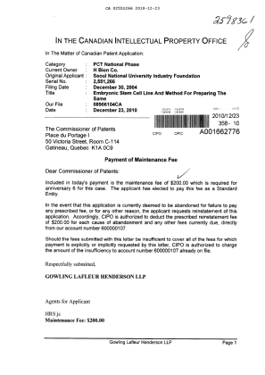 Document de brevet canadien 2551266. Taxes 20091223. Image 1 de 1