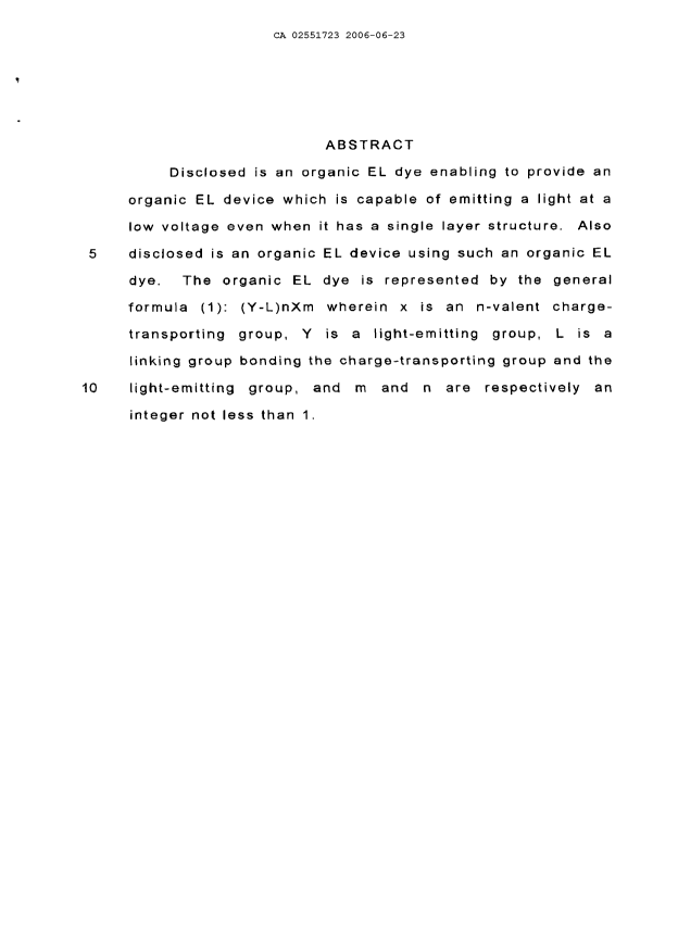 Document de brevet canadien 2551723. Abrégé 20060623. Image 1 de 1