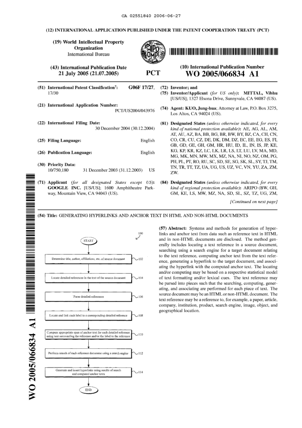 Document de brevet canadien 2551840. Abrégé 20060627. Image 1 de 2