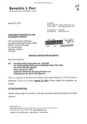 Document de brevet canadien 2553960. Poursuite-Amendment 20121212. Image 1 de 12