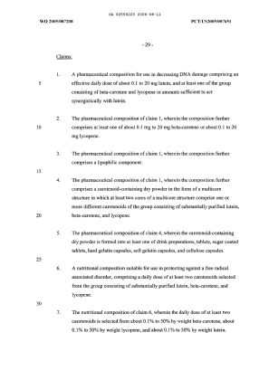 Document de brevet canadien 2556223. Revendications 20051211. Image 1 de 3