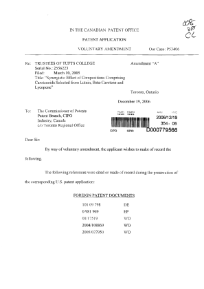 Canadian Patent Document 2556223. Prosecution-Amendment 20051219. Image 1 of 2