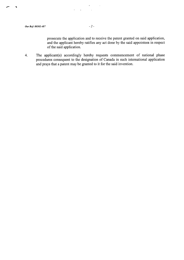 Canadian Patent Document 2557722. Correspondence 20070516. Image 4 of 4
