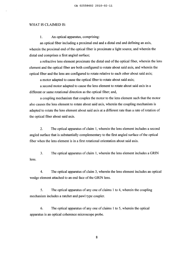 Document de brevet canadien 2558602. Revendications 20100211. Image 1 de 3