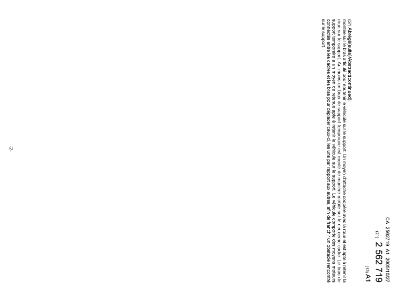 Document de brevet canadien 2562719. Page couverture 20051212. Image 2 de 2