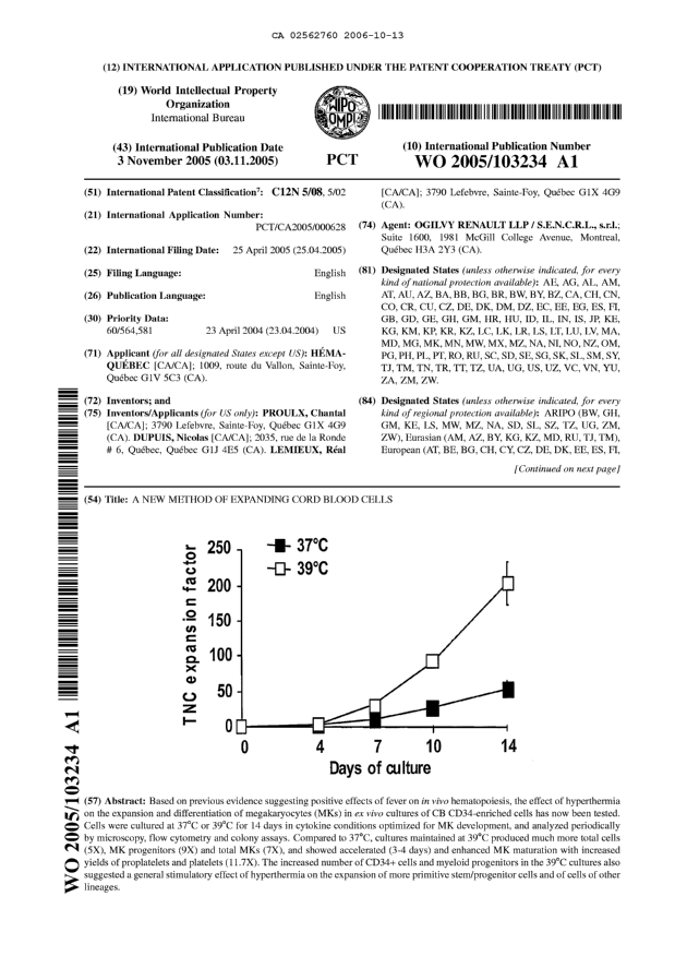 Document de brevet canadien 2562760. Abrégé 20051213. Image 1 de 2