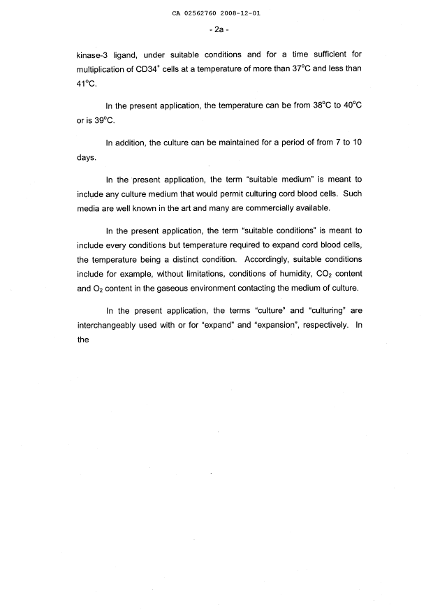 Document de brevet canadien 2562760. Description 20081227. Image 3 de 10