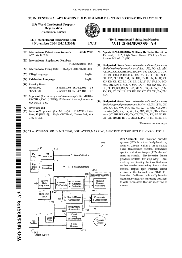 Document de brevet canadien 2563459. Abrégé 20061016. Image 1 de 2