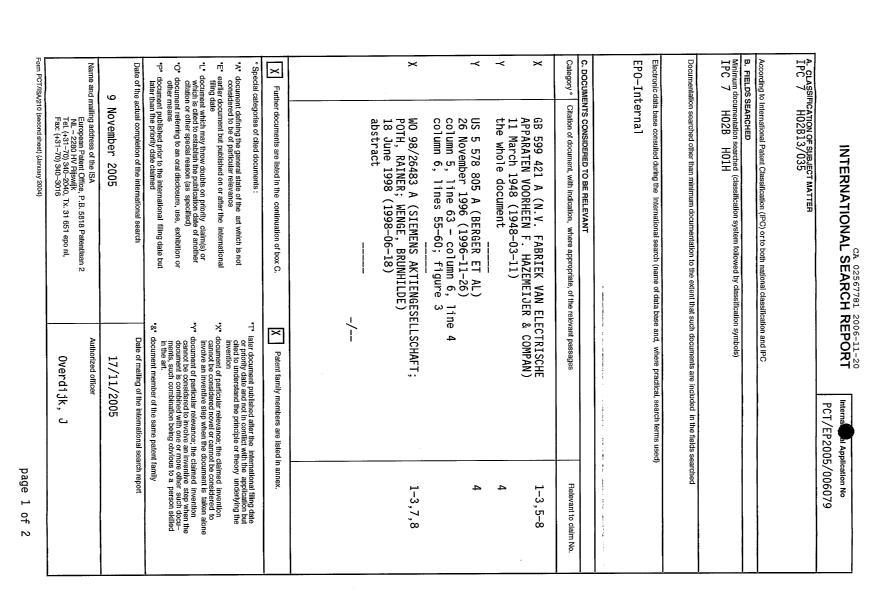 Canadian Patent Document 2567781. PCT 20051220. Image 1 of 4