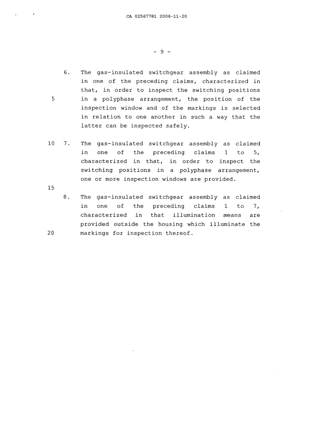 Document de brevet canadien 2567781. Revendications 20051220. Image 2 de 2