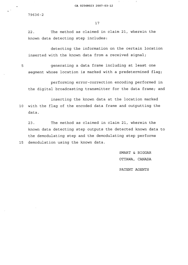 Canadian Patent Document 2568023. Prosecution-Amendment 20070312. Image 15 of 15