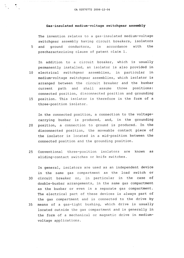 Canadian Patent Document 2570772. Description 20051204. Image 1 of 7