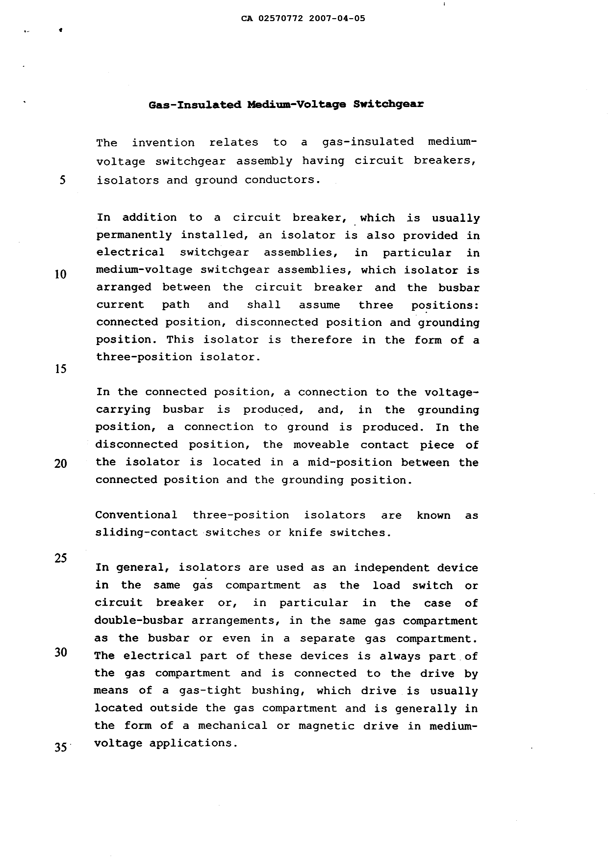 Document de brevet canadien 2570772. Poursuite-Amendment 20061205. Image 2 de 7