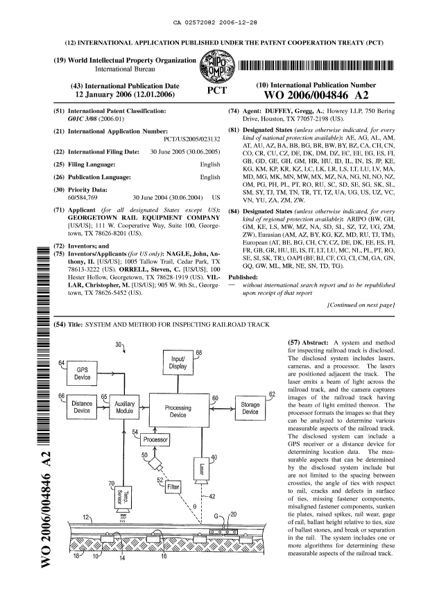 Document de brevet canadien 2572082. Abrégé 20051228. Image 1 de 2