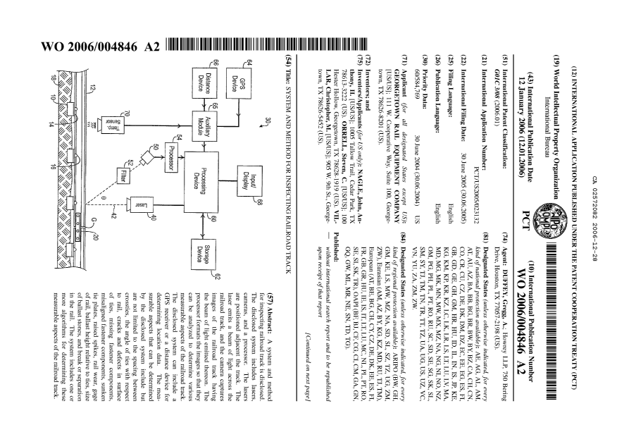 Canadian Patent Document 2572082. Abstract 20051228. Image 1 of 2