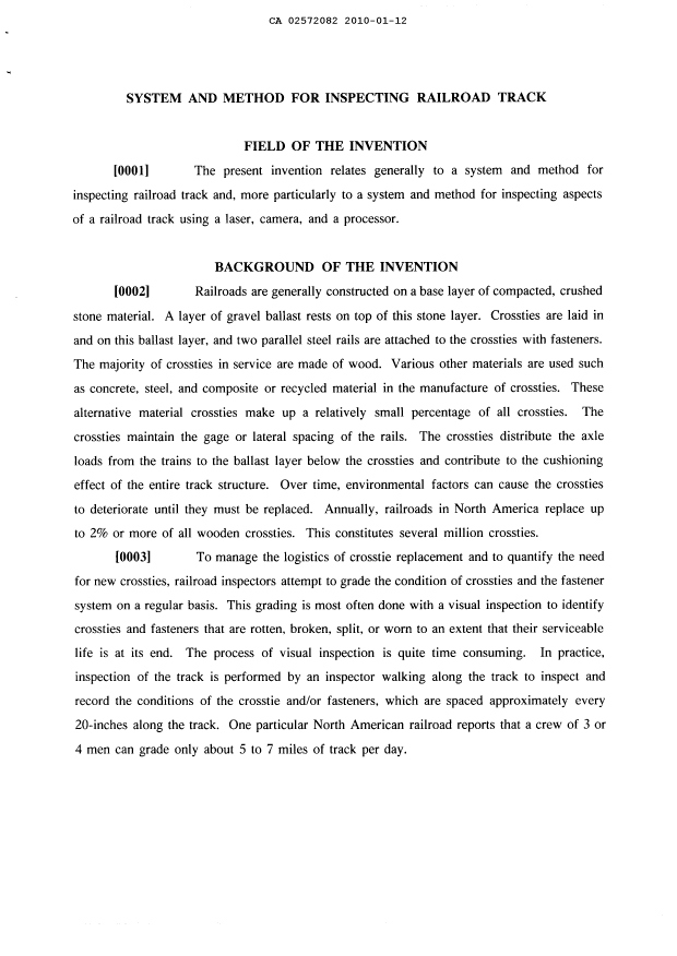 Canadian Patent Document 2572082. Description 20091212. Image 1 of 17