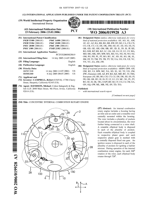 Document de brevet canadien 2573769. Abrégé 20070112. Image 1 de 2