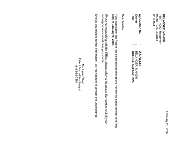 Document de brevet canadien 2574445. Correspondance 20061215. Image 1 de 1