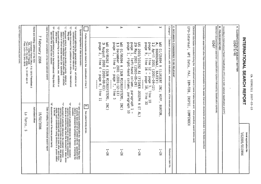 Document de brevet canadien 2581311. PCT 20061215. Image 1 de 2