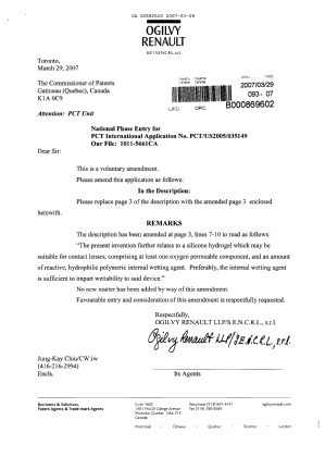 Document de brevet canadien 2582510. Poursuite-Amendment 20061229. Image 1 de 2