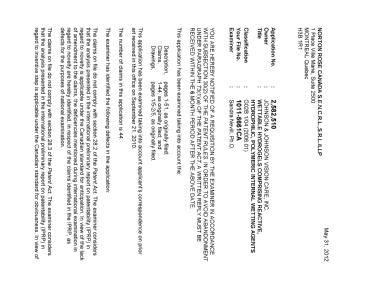 Canadian Patent Document 2582510. Prosecution-Amendment 20111231. Image 1 of 3