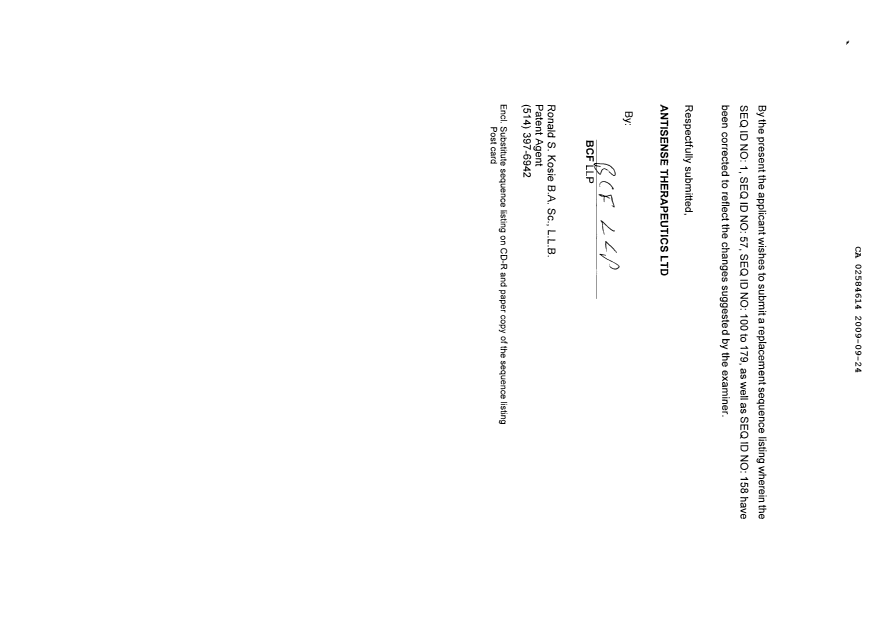 Canadian Patent Document 2584614. Prosecution-Amendment 20081224. Image 2 of 46