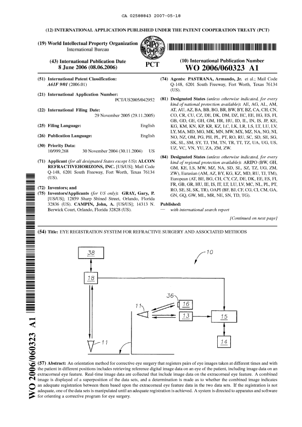 Document de brevet canadien 2588843. Abrégé 20070518. Image 1 de 2