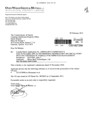 Canadian Patent Document 2588932. Prosecution-Amendment 20120229. Image 1 of 1