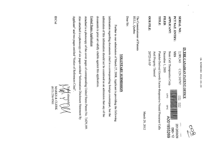 Canadian Patent Document 2589343. Prosecution-Amendment 20111229. Image 1 of 1