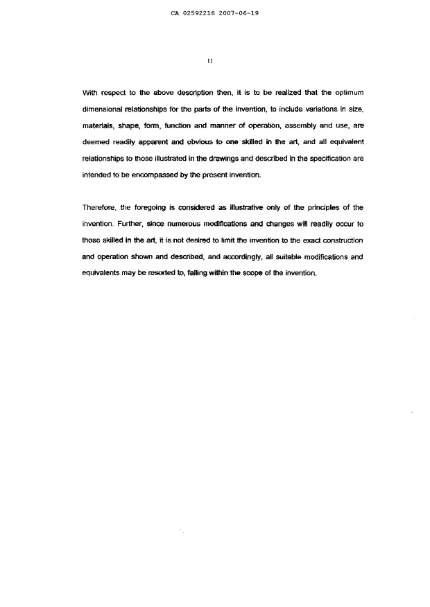 Document de brevet canadien 2592216. Description 20061219. Image 11 de 11