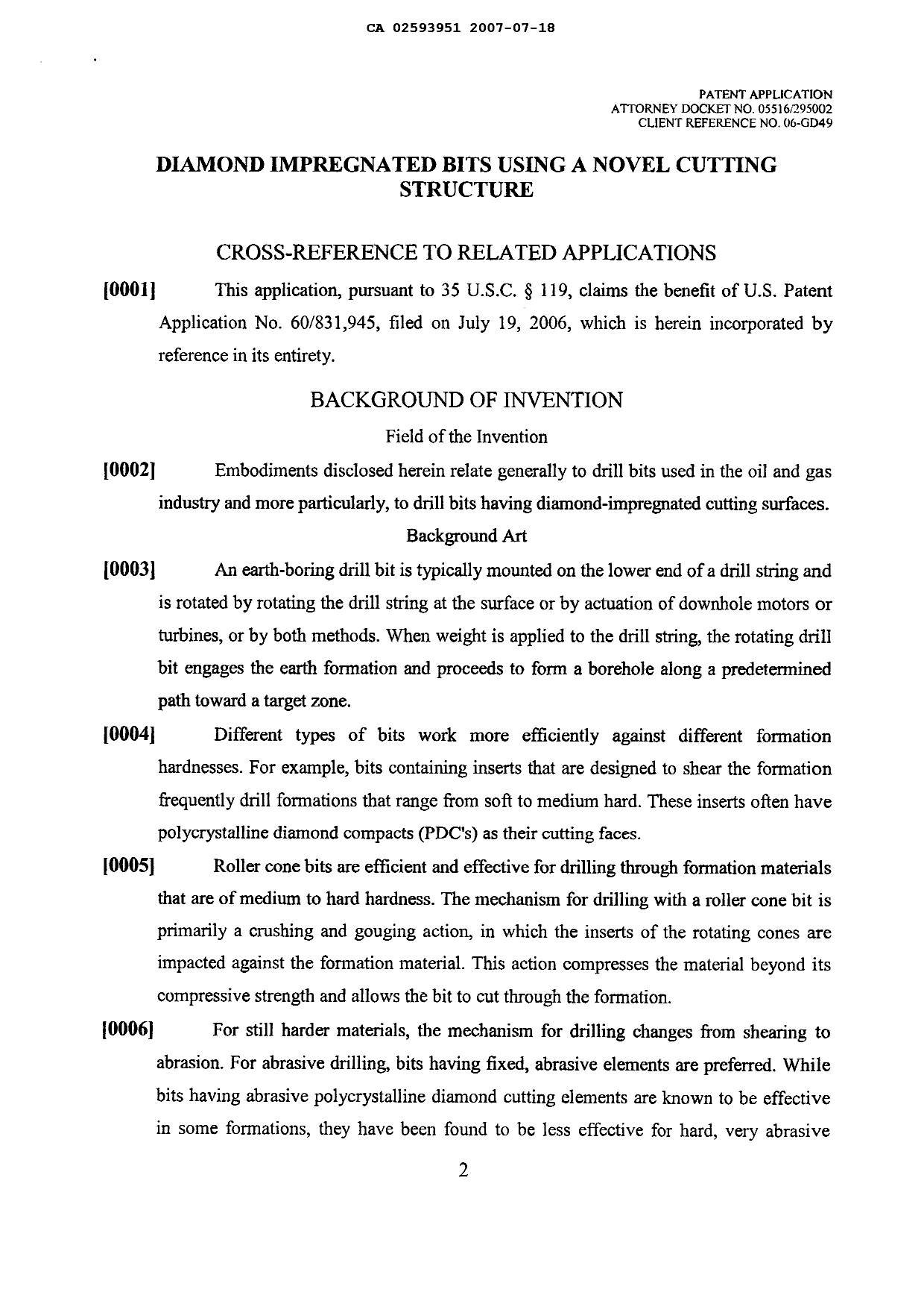 Canadian Patent Document 2593951. Description 20070718. Image 1 of 18