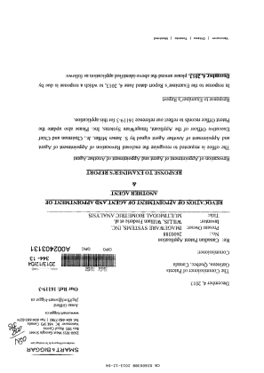 Canadian Patent Document 2600388. Correspondence 20121204. Image 1 of 7
