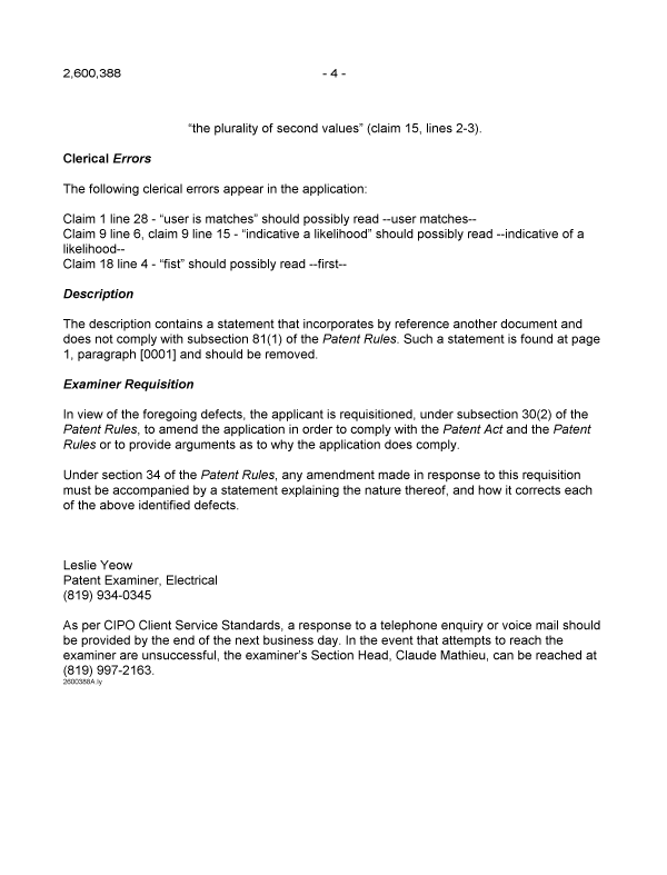 Document de brevet canadien 2600388. Poursuite-Amendment 20121204. Image 4 de 4