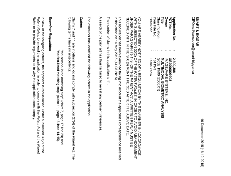 Canadian Patent Document 2600388. Prosecution-Amendment 20141216. Image 1 of 3