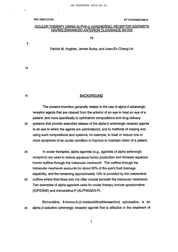 Canadian Patent Document 2603069. Description 20121222. Image 1 of 61