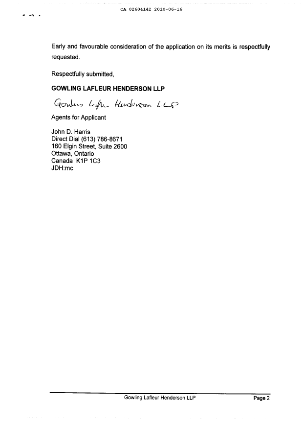 Canadian Patent Document 2604142. Prosecution-Amendment 20100616. Image 2 of 2