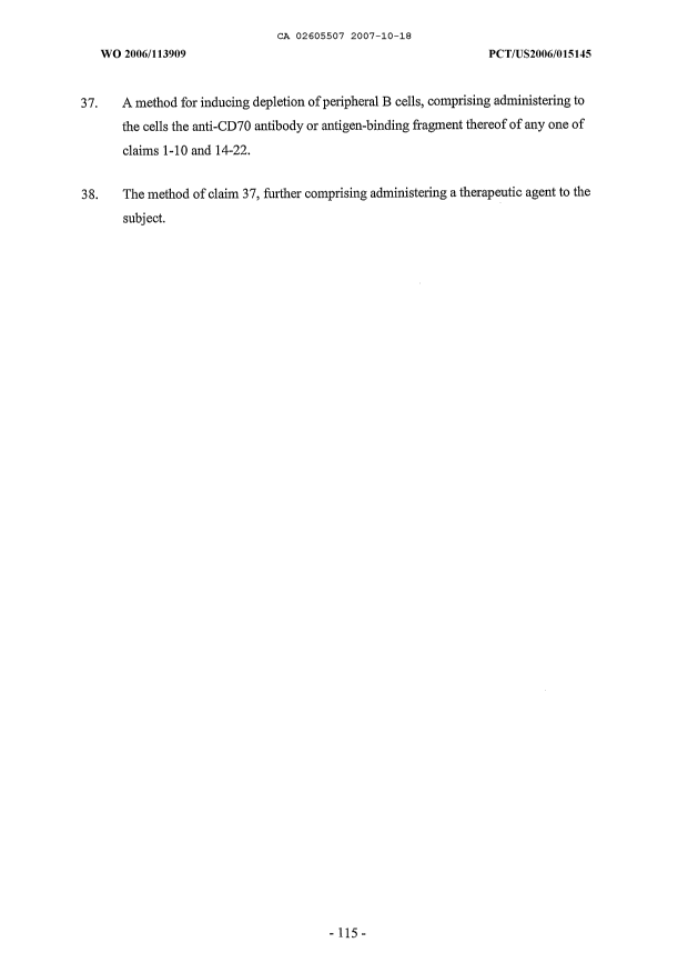 Document de brevet canadien 2605507. Revendications 20071018. Image 5 de 5