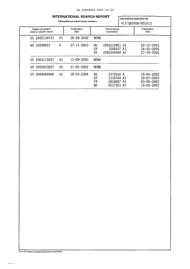 Document de brevet canadien 2606052. PCT 20061224. Image 4 de 4