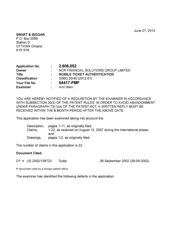 Canadian Patent Document 2606052. Prosecution-Amendment 20121227. Image 1 of 3