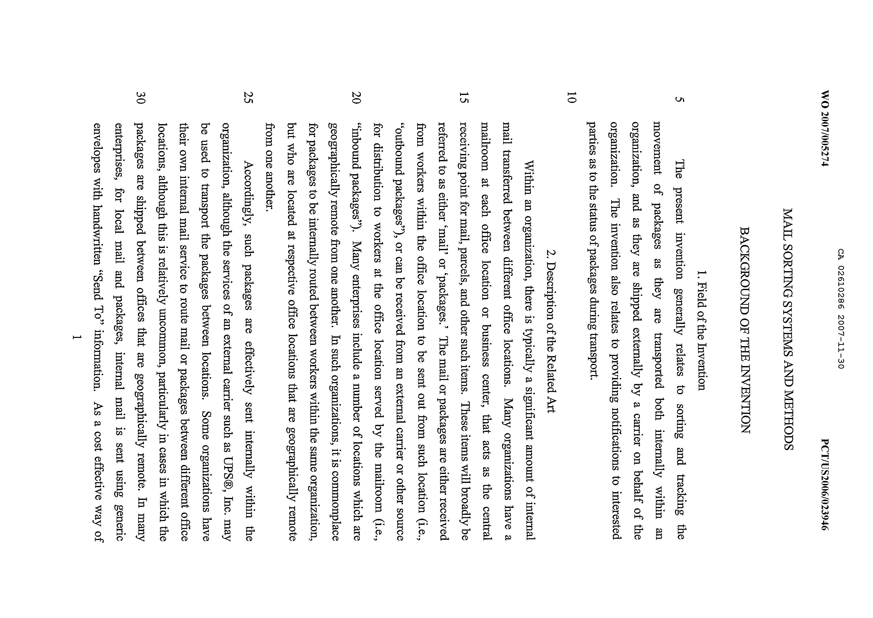 Canadian Patent Document 2610286. Description 20061201. Image 1 of 31