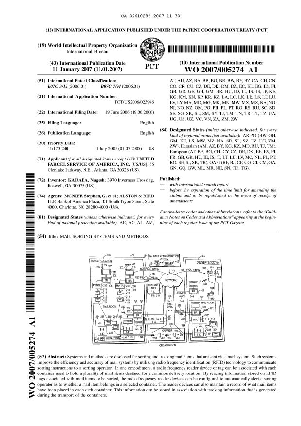Document de brevet canadien 2610286. Abrégé 20061230. Image 1 de 1
