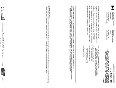 Document de brevet canadien 2610755. Page couverture 20071228. Image 1 de 1