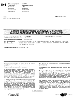 Document de brevet canadien 2610755. Correspondance 20101206. Image 1 de 1