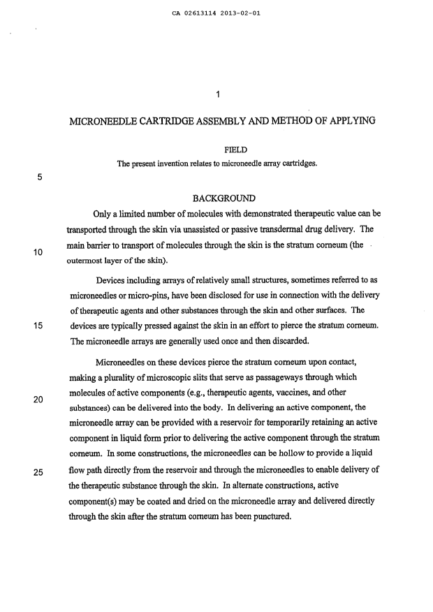 Document de brevet canadien 2613114. Description 20140623. Image 1 de 20