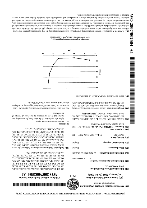 Document de brevet canadien 2613497. Abrégé 20061221. Image 1 de 1